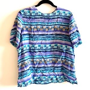 Alfred Dunner Retro 80s Printed Shirt